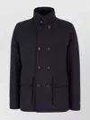 Moorer Bas Turandot 2 Petti Interno Fantasia Coats Blue In Black