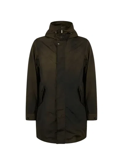Moorer Millenio Hooded Coat In Black