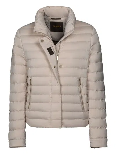 Moorer Minelle Quilted Jacket In Neutral