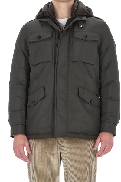 Moorer Mini Classic Trench Coat For Men In Green