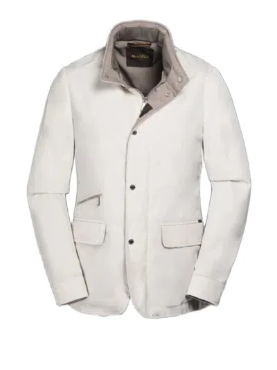 Moorer Modern Field Jacket With Detachable Hood And Concealed Zip In Animal Print