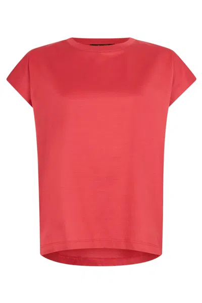 Moorer Modern Red T-shirt With Round Neck.
