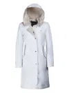 Moorer Molly Hooded Coat In White