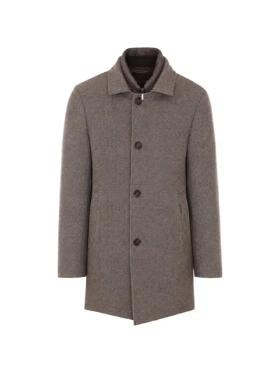 Moorer Monferrato Button-up Coat In Gray