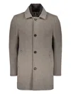 Moorer Single-breasted Coat In Brown