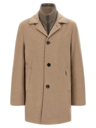 Moorer Monferrato Single-breasted Coat In Brown