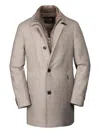 Moorer Monferrato-lp Buttoned Coat In Brown