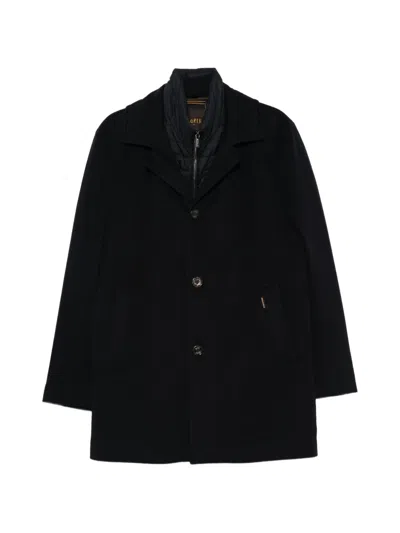 Moorer Monferrato Single-breasted Coat In Black