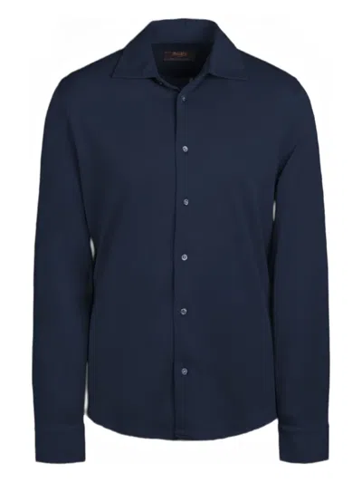 Moorer Montalcino Button-down Shirt In Blue