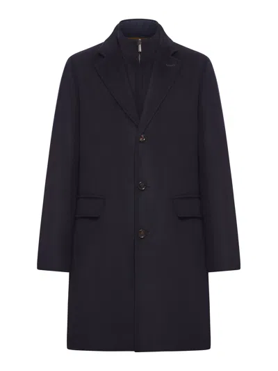 Moorer Buttoned Wool Jacket In Black