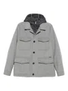 Moorer Wool And Cashmere Blend Jacket In Gray