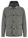 Moorer Wool And Cashmere Blend Jacket In Gray