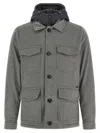 Moorer Wool And Cashmere Blend Jacket In Gray