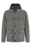 Moorer Wool And Cashmere Blend Jacket In Gray