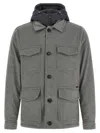 Moorer Wool And Cashmere Blend Jacket In Gray