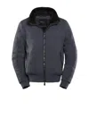 Moorer Boudin Quilted Goose Down Padded Bomber Jacket In Gray