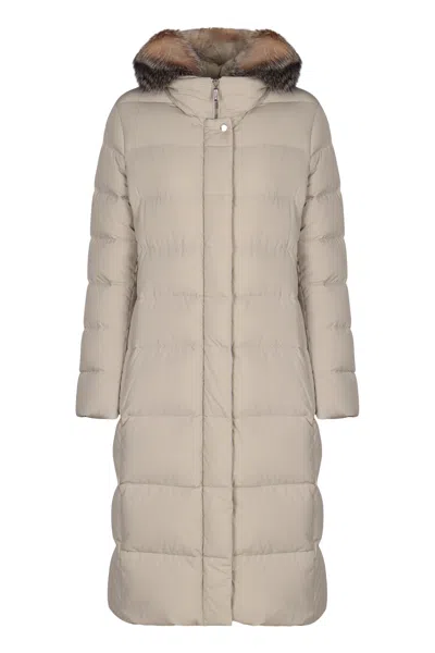 Moorer Ivory Polyamide Jacket In Neutral