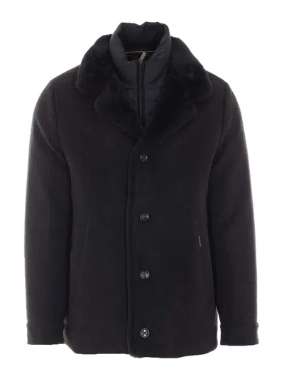 Moorer Moro Brown Teodor Heavy Jacket In Black
