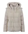 Moorer Morzine-vso Hooded Quilted Jacket In Neutral