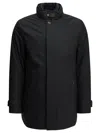 Moorer Long Down Padded Coat In Black