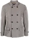 Moorer Nabucco Jacket Double-breasted High Collar In Beige