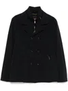 Moorer `volmer` Double-breasted Blazer In Blue