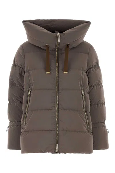 Moorer Mud Nylon Blend Giada Down Jacket In Multi
