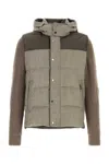 Moorer Cappuccino Wool Bensa Down Jacket In Multi