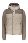 Moorer Multifunctional Jacket With Hood In Brown
