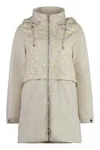 Moorer Murano Technical Fabric Hooded Jacket In Beige