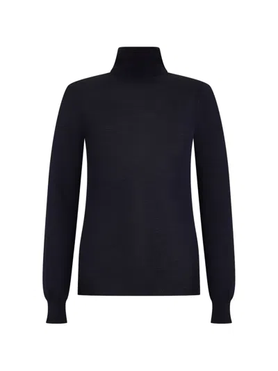 Moorer Musa-h2d Roll-neck Knitted Long-sleeve T-shirt In Black