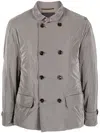 Moorer Nabucco Jacket Double-breasted High Collar In Beige