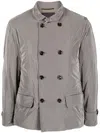Moorer Nabucco Jacket Double-breasted High Collar In Beige