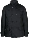 Moorer Nabucco-km Double-breasted Coat In Blau