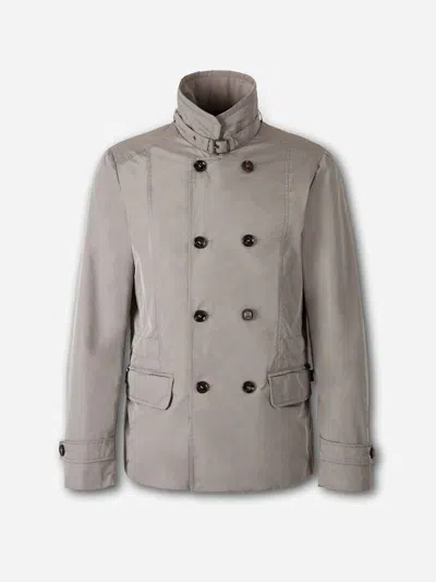 Moorer Nabucco-km Double Breasted Jacket In Neutral