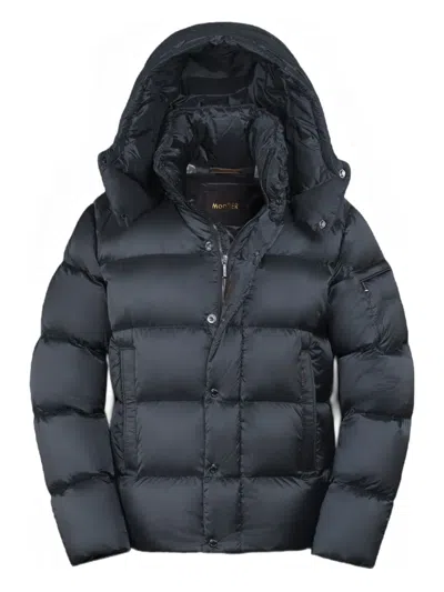 Moorer Nadir Hooded Puffer Jacket In Blue