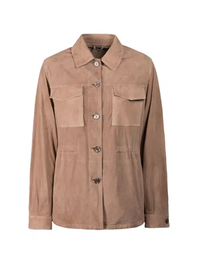 Moorer Nakia Jacket In Brown