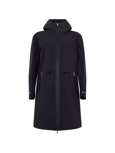 Moorer Nanga-p Hooded Raincoat In Blue