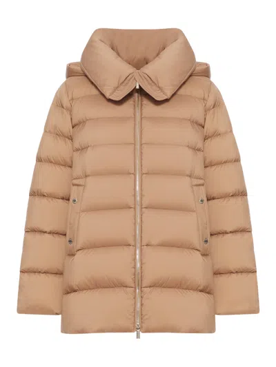 Moorer Natalia Down Jacket In Brown