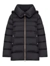 Moorer Quilted Hooded Jacket In Black