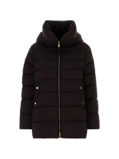 Moorer Natalia Down Jacket In Nylon Blend In Brown