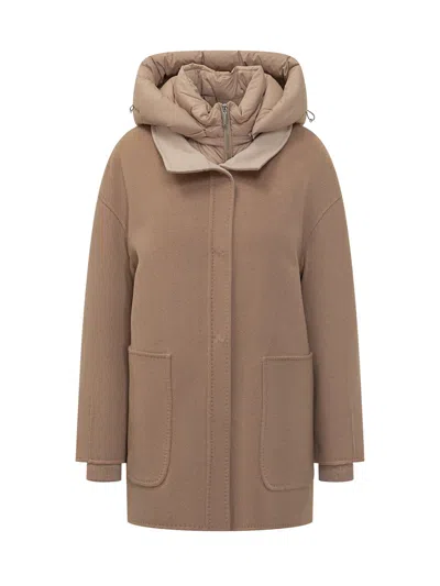Moorer Natisha Quilted Down Jacket In Brown