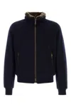 Moorer Wool Blend Bellati Down Jacket In Blue