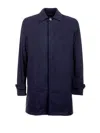 Moorer Buttoned Single-breasted Coat In Blue