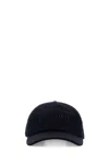 Moorer Navy Blue Wool Baseball Cap In Pattern