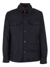Moorer Tailored Black Wool And Cashmere Duino-ll Jacket In Blue
