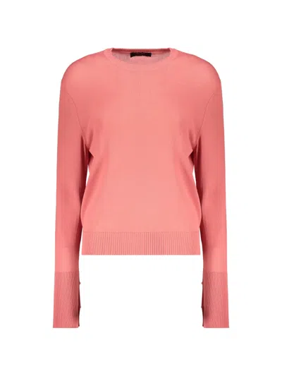 Moorer Nellie Button-cuff Sweater In Pink