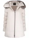 Moorer Zip-fastening Padded Coat In Neutrals