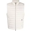 Moorer Quilted High Collar Sleeveless Jacket With Pockets