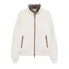Moorer Long-sleeved Stand-up Collar Jacket In White